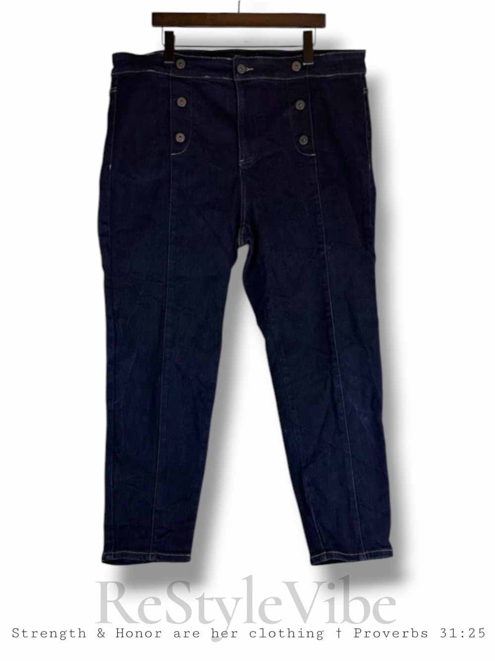 ERDEM X AMERICAN STANDARD Women’s Size 20 Denim Jeans High Rise Style Stretch